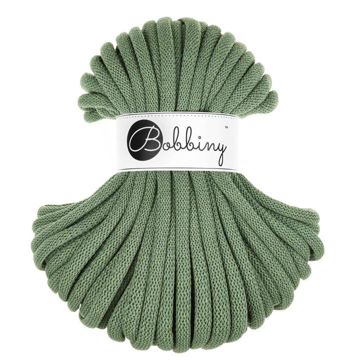 Bobbiny Jumbo Kordel 9 mm x 30 m, Farbe Eucalyptus Green – Baumwolle und Synthetik bei Lieblingsgarn