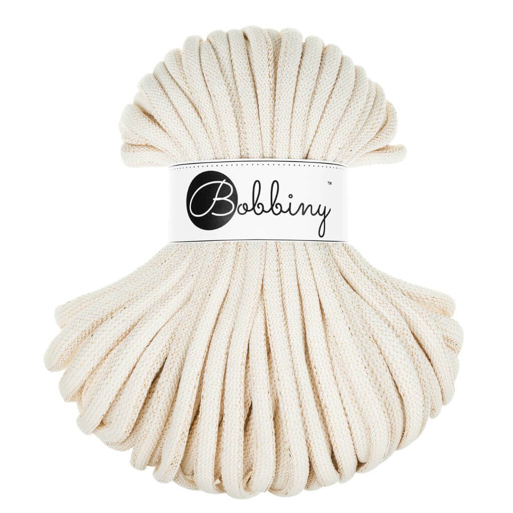 Bobbiny Jumbo Kordel 9 mm x 30 m, Farbe Golden Natural – Baumwolle und Synthetik bei Lieblingsgarn