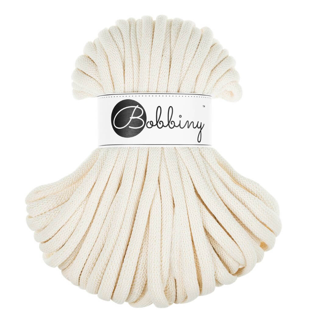 Bobbiny Jumbo Kordel 9 mm x 30 m, Farbe Natural – Baumwolle und Synthetik bei Lieblingsgarn