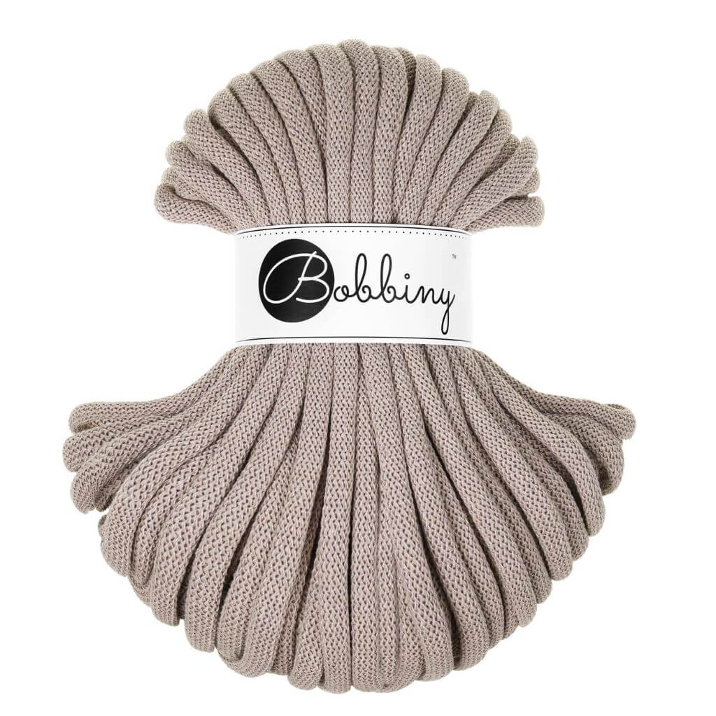 Bobbiny Jumbo Kordel 9 mm x 30 m, Farbe Pearl – Baumwolle und Synthetik bei Lieblingsgarn
