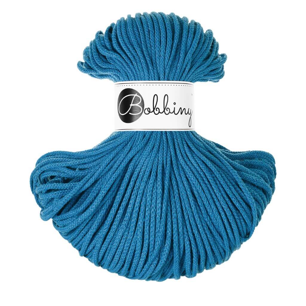 Bobbiny Makramee Dopamine Blue Bobbiny Kordel Junior 3mm x 100 m Lieblingsgarn