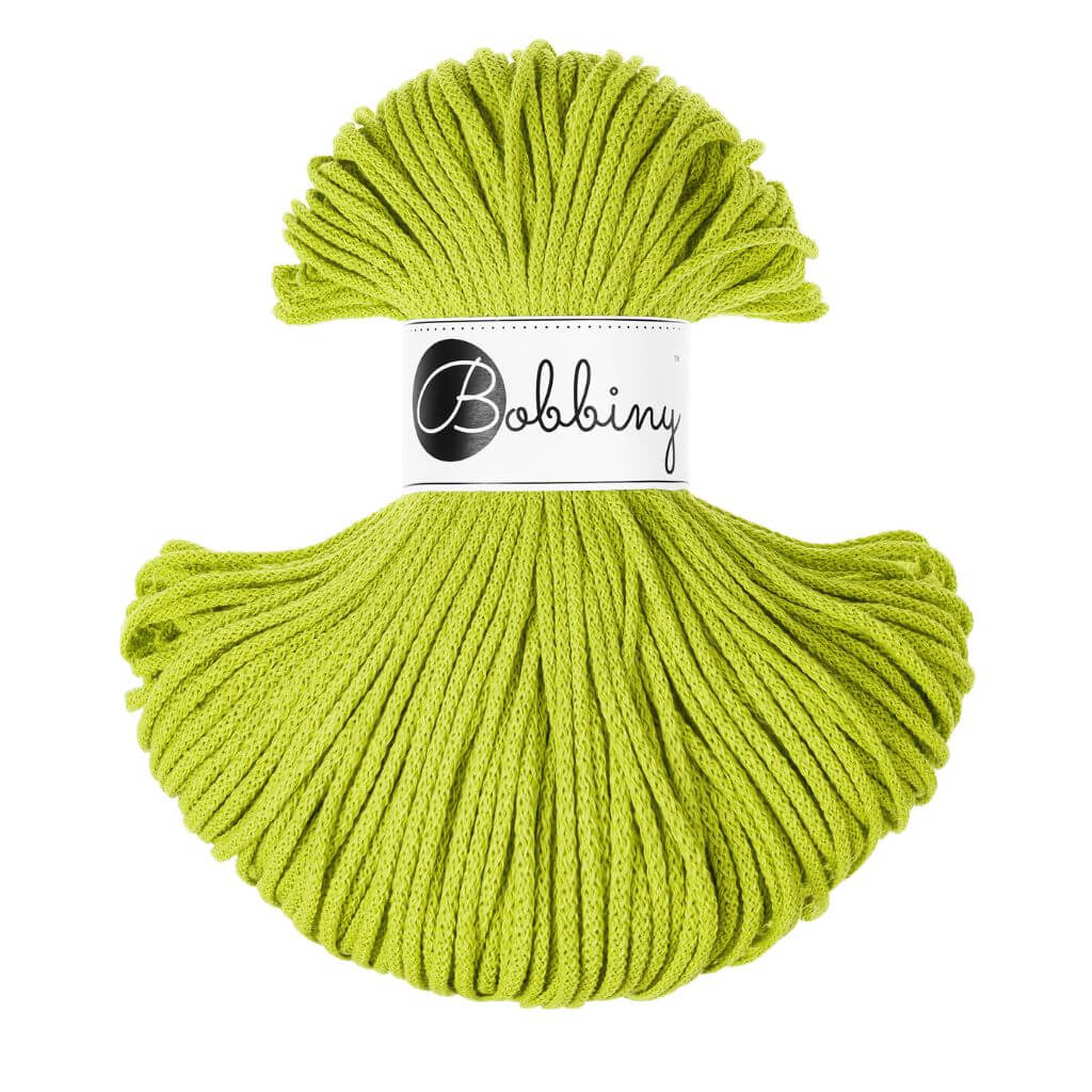 Bobbiny Makramee Dopamine Lime Bobbiny Kordel Junior 3mm x 100 m Lieblingsgarn