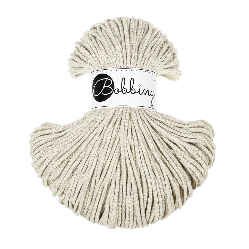 Bobbiny Makramee Cashmere Beige Bobbiny Kordel Junior 3mm x 100 m Lieblingsgarn