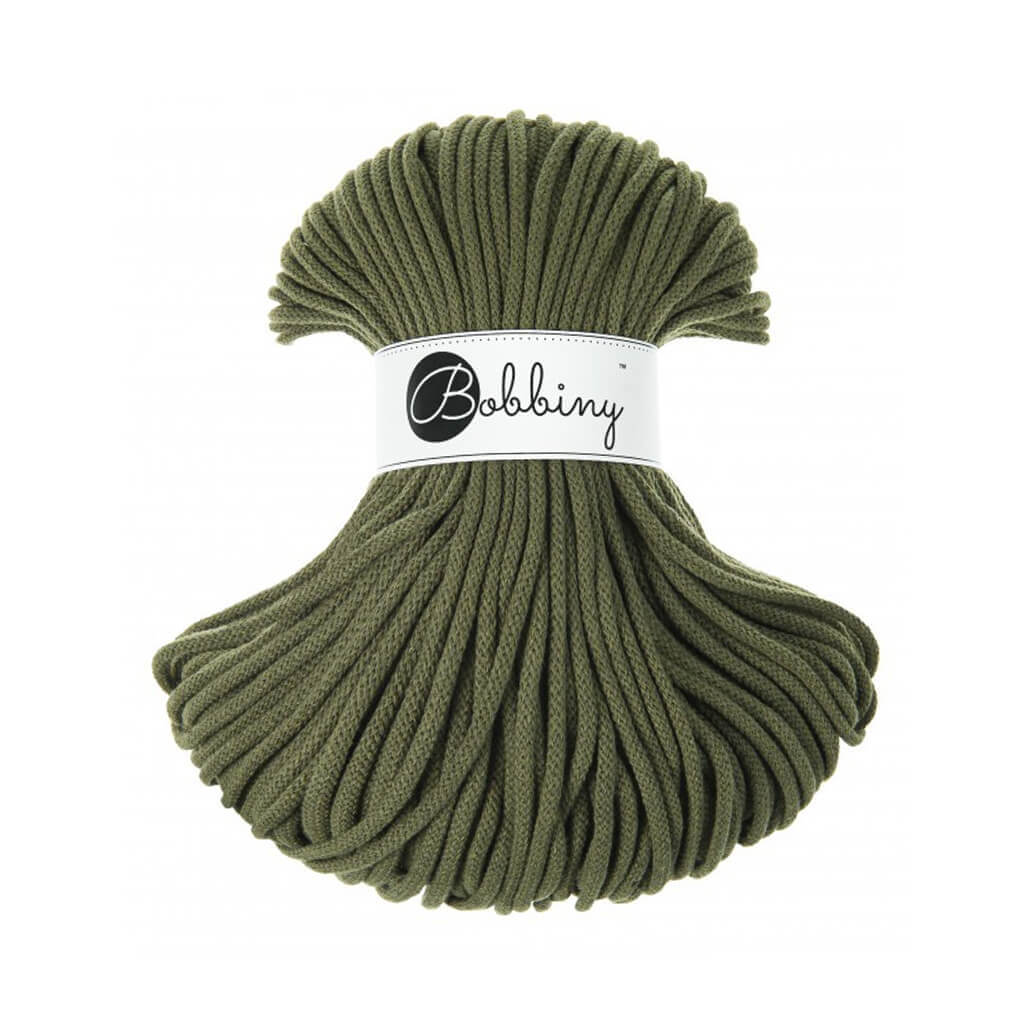 Bobbiny Premium Kordel 5mm x 100 Meter, Farbe Avocado – Baumwolle bei Lieblingsgarn