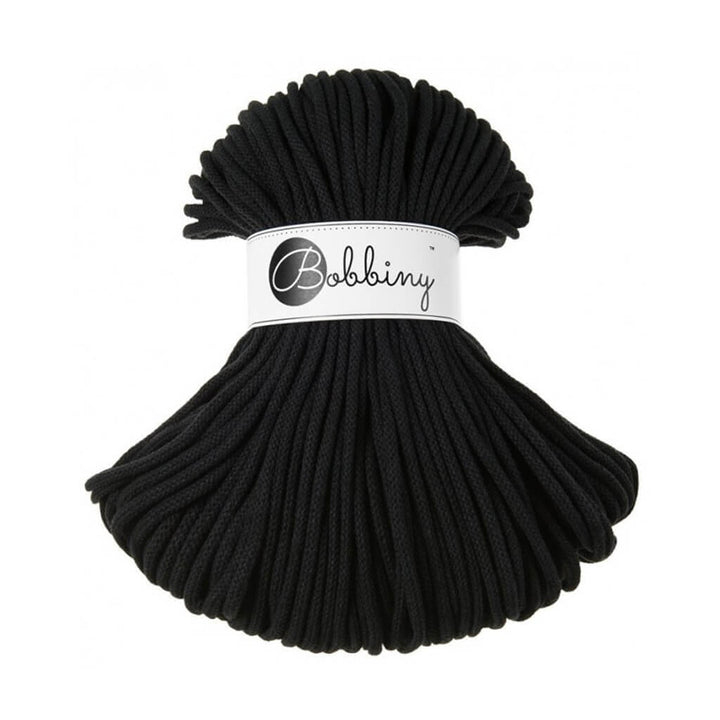 Bobbiny Premium Kordel 5mm x 100 Meter, Farbe Black – Baumwolle bei Lieblingsgarn