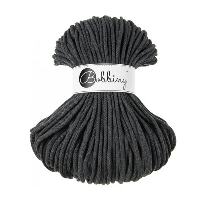 Bobbiny Premium Kordel 5mm x 100 Meter, Farbe Charcoal – Baumwolle bei Lieblingsgarn