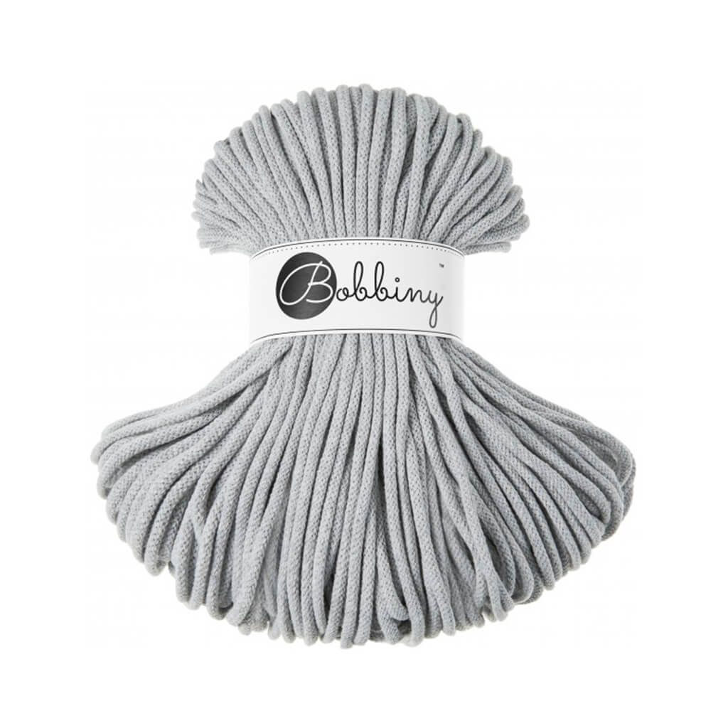 Bobbiny Premium Kordel 5mm x 100 Meter, Farbe Light Grey – Baumwolle bei Lieblingsgarn