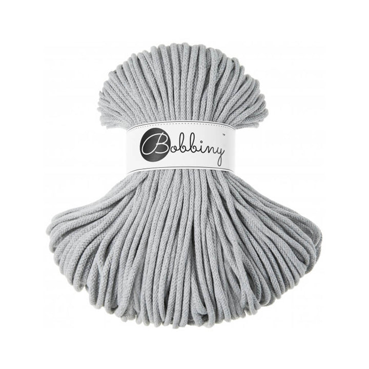 Bobbiny Premium Kordel 5mm x 100 Meter, Farbe Light Grey – Baumwolle bei Lieblingsgarn