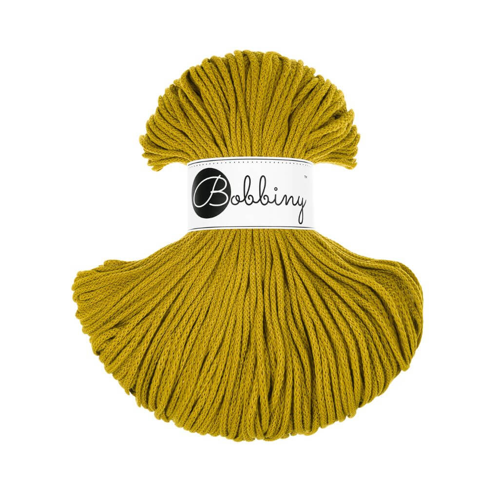 Bobbiny Makramee Spicy Yellow Bobbiny Kordel Junior 3mm x 100 m Lieblingsgarn