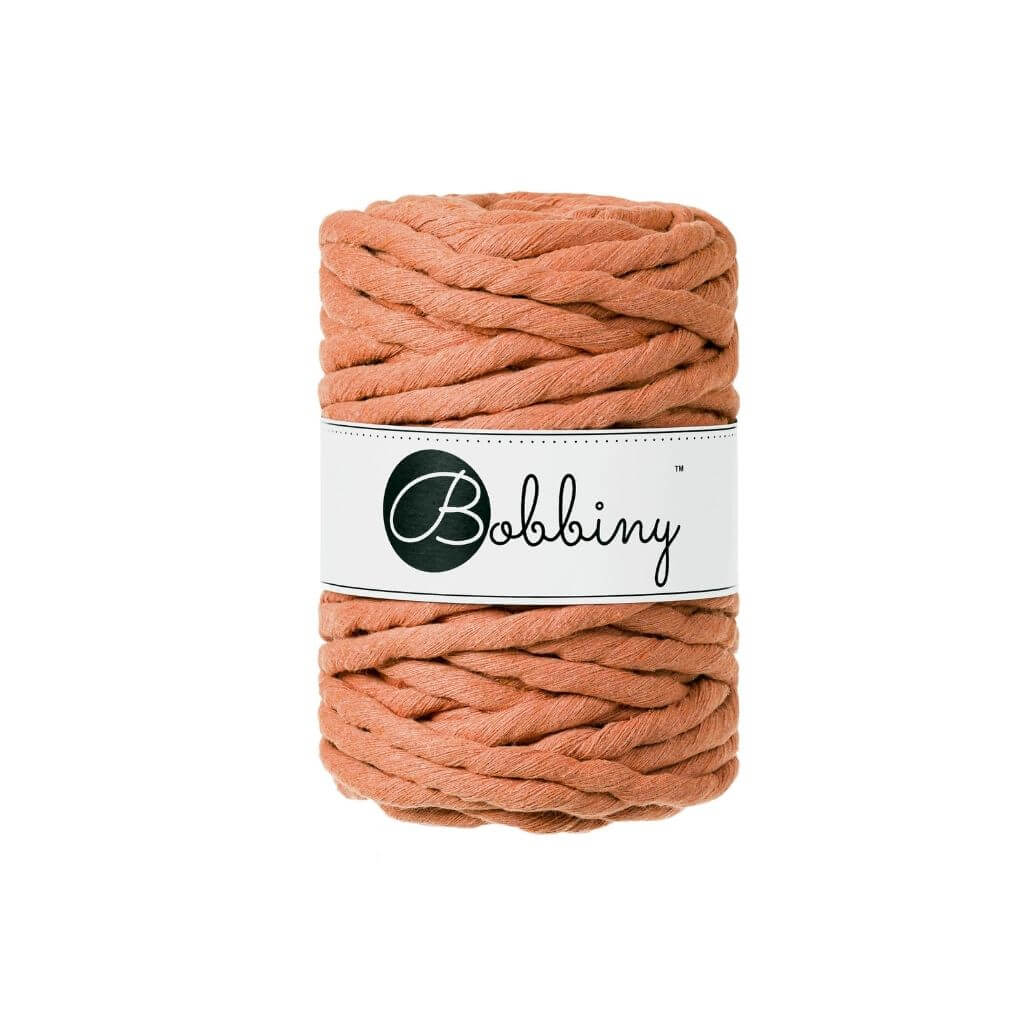 Bobbiny Makramee Garn 9mm x 30 m, Farbe Terracotta – Baumwolle bei Lieblingsgarn