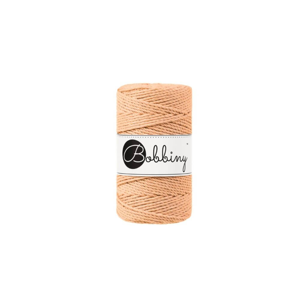 Bobbiny Makramee Garn 3mm gedreht, Farbe Peach Fuzz – Baumwolle bei Lieblingsgarn