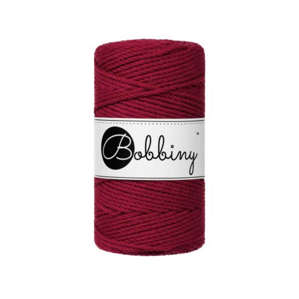 Bobbiny Makramee Garn 3mm gedreht, Farbe Red Velvet – Baumwolle bei Lieblingsgarn