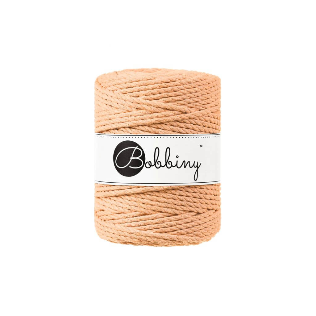 Bobbiny Makramee Peach Fuzz Bobbiny Makramee Garn 5 mm x 100 m gedreht Lieblingsgarn