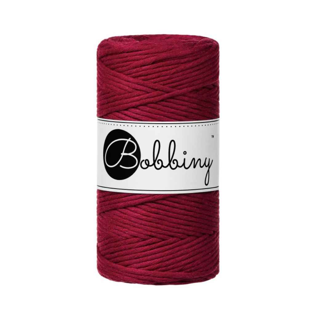 Bobbiny Makramee Garn 3mm, Farbe Red Velvet – Baumwolle bei Lieblingsgarn