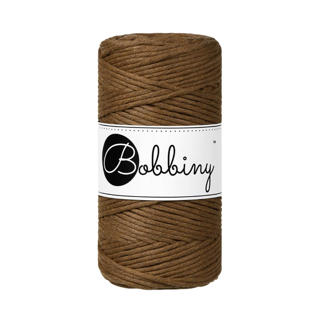 Bobbiny Makramee Garn 3mm, Farbe Nut Brown – Baumwolle bei Lieblingsgarn