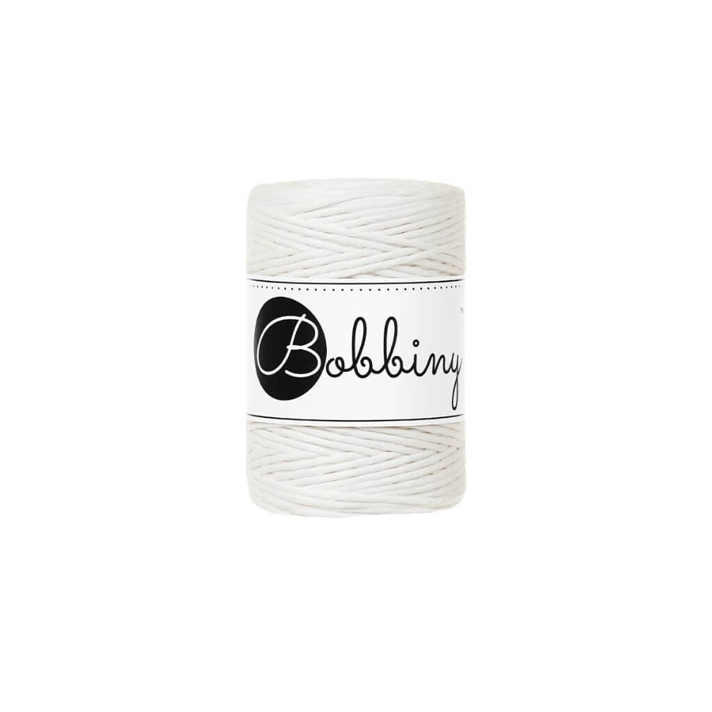 Bobbiny Makramee Garn 1,5 mm, Farbe Off White – Baumwolle bei Lieblingsgarn