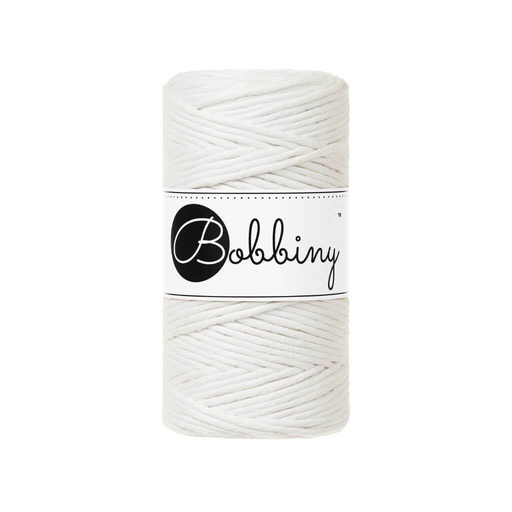 Bobbiny Makramee Garn 3mm, Farbe Off White – Baumwolle bei Lieblingsgarn