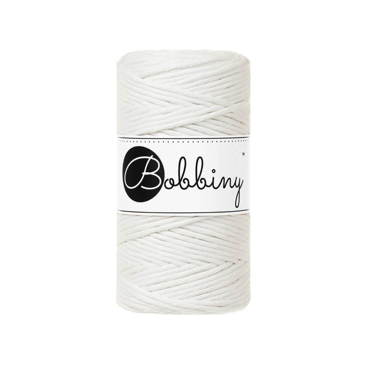 Bobbiny Makramee Garn 3mm, Farbe Off White – Baumwolle bei Lieblingsgarn