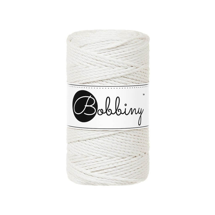 Bobbiny Makramee Garn 3mm gedreht, Farbe Off White – Baumwolle bei Lieblingsgarn