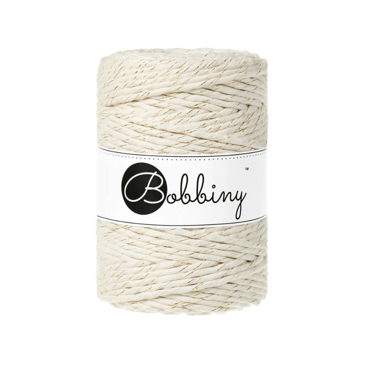 Bobbiny Golden Natural Bobbiny Makramee Garn 5 mm x 100 m Lieblingsgarn