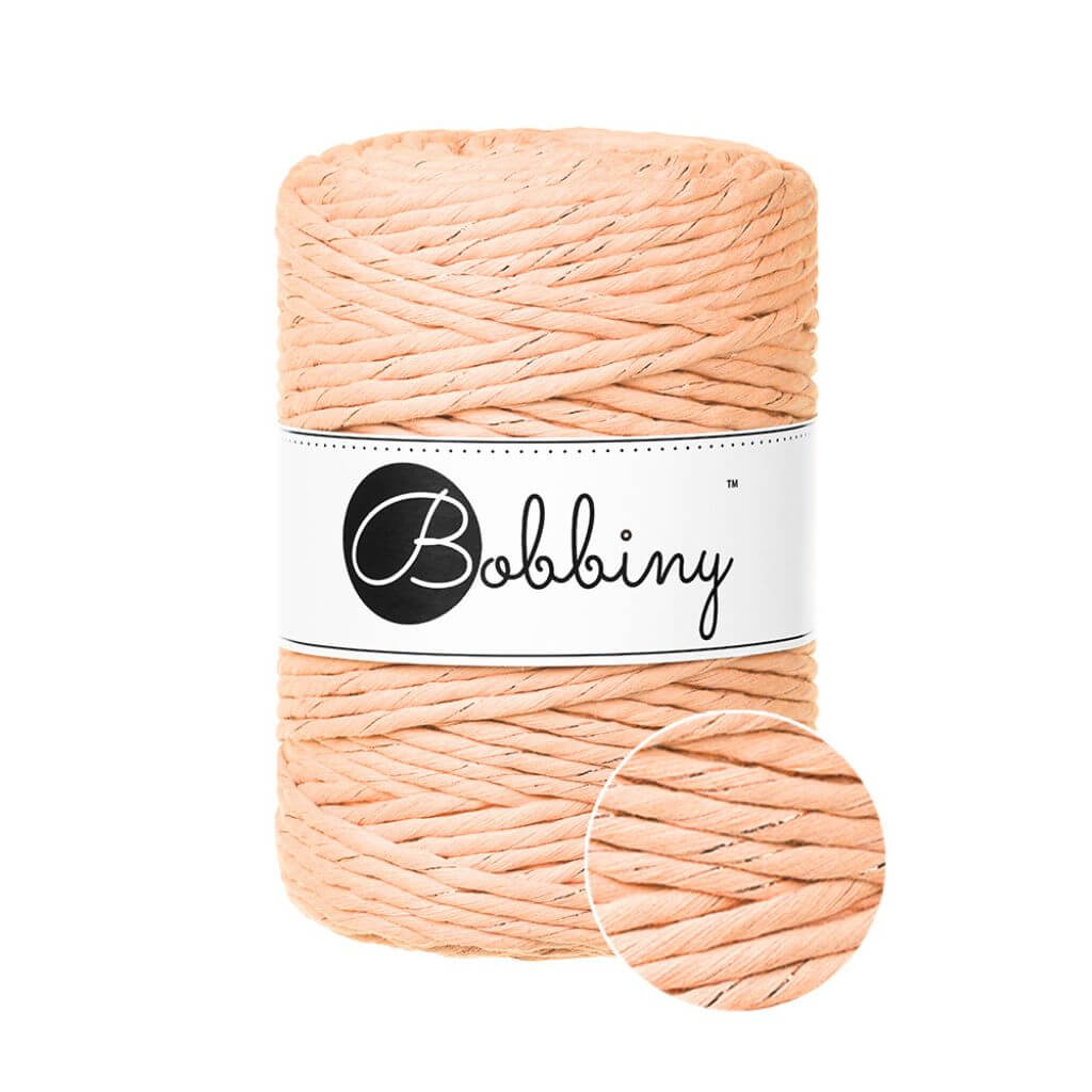 Bobbiny Unicolor Peach Fuzz Bobbiny Makramee Garn 5 mm x 100 m Lieblingsgarn
