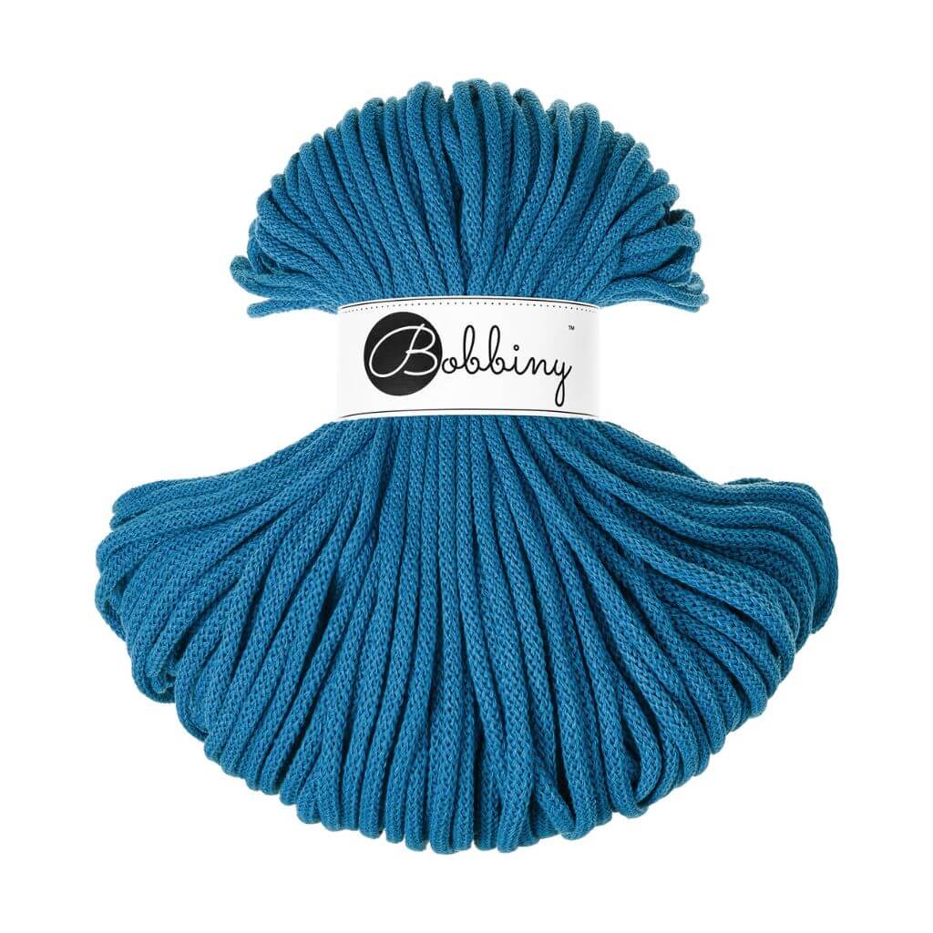 Bobbiny Premium Kordel 5mm x 100 Meter, Farbe Dopamine Blue – Baumwolle bei Lieblingsgarn
