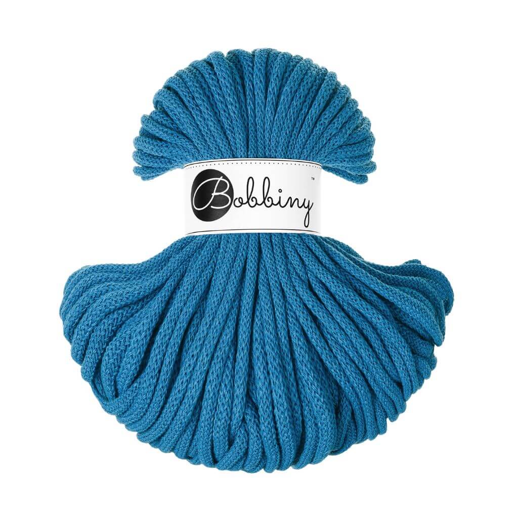 Bobbiny Premium Kordel 5 mm x 50 m, Farbe Dopamine Blue – Baumwolle bei Lieblingsgarn