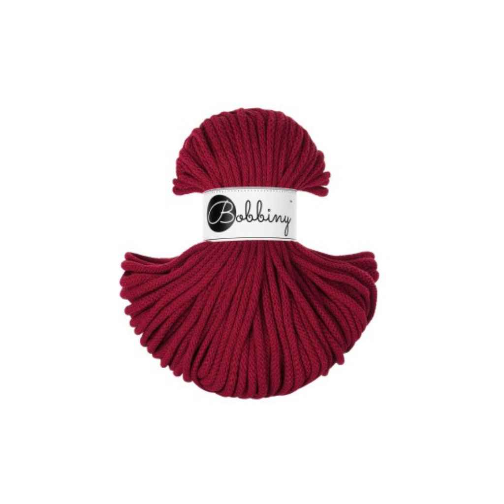 Bobbiny Premium Kordel 5 mm x 50 m, Farbe Red Velvet – Baumwolle bei Lieblingsgarn