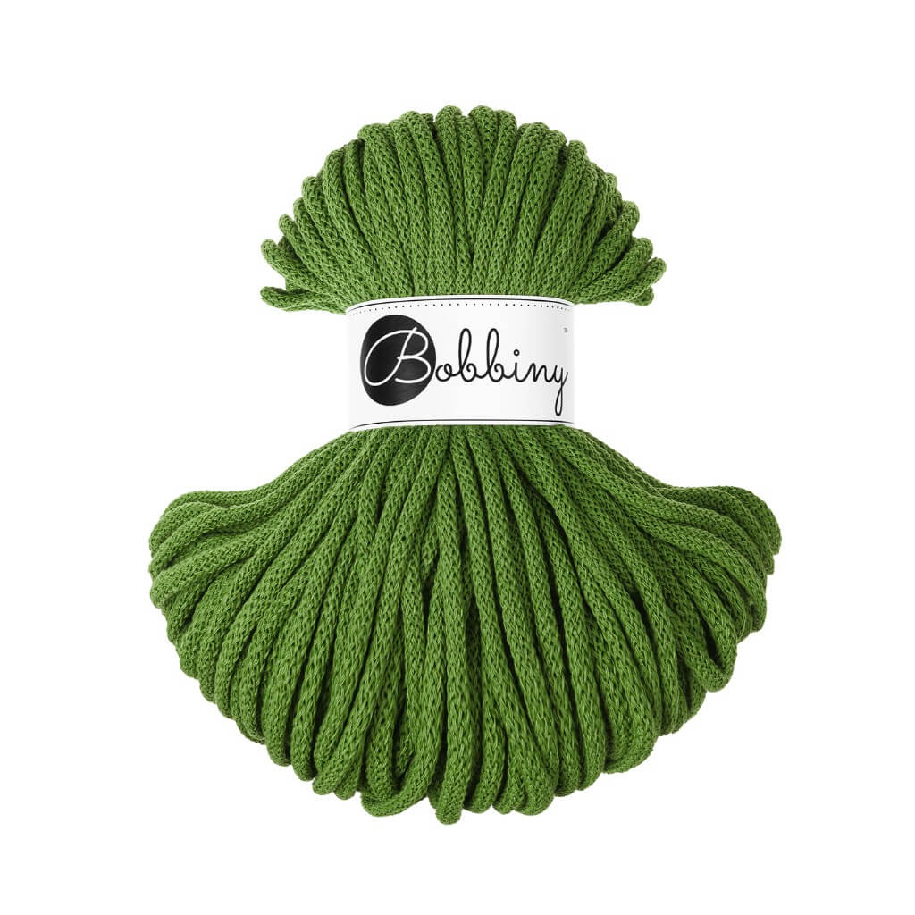 Bobbiny Premium Kordel 5 mm x 50 m, Farbe Moss Green – Baumwolle bei Lieblingsgarn