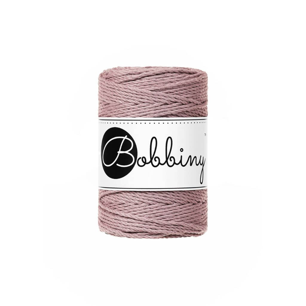 Bobbiny Makramee Garn 1,5 mm x 100 m gedreht, Farbe Mauve – Baumwolle bei Lieblingsgarn