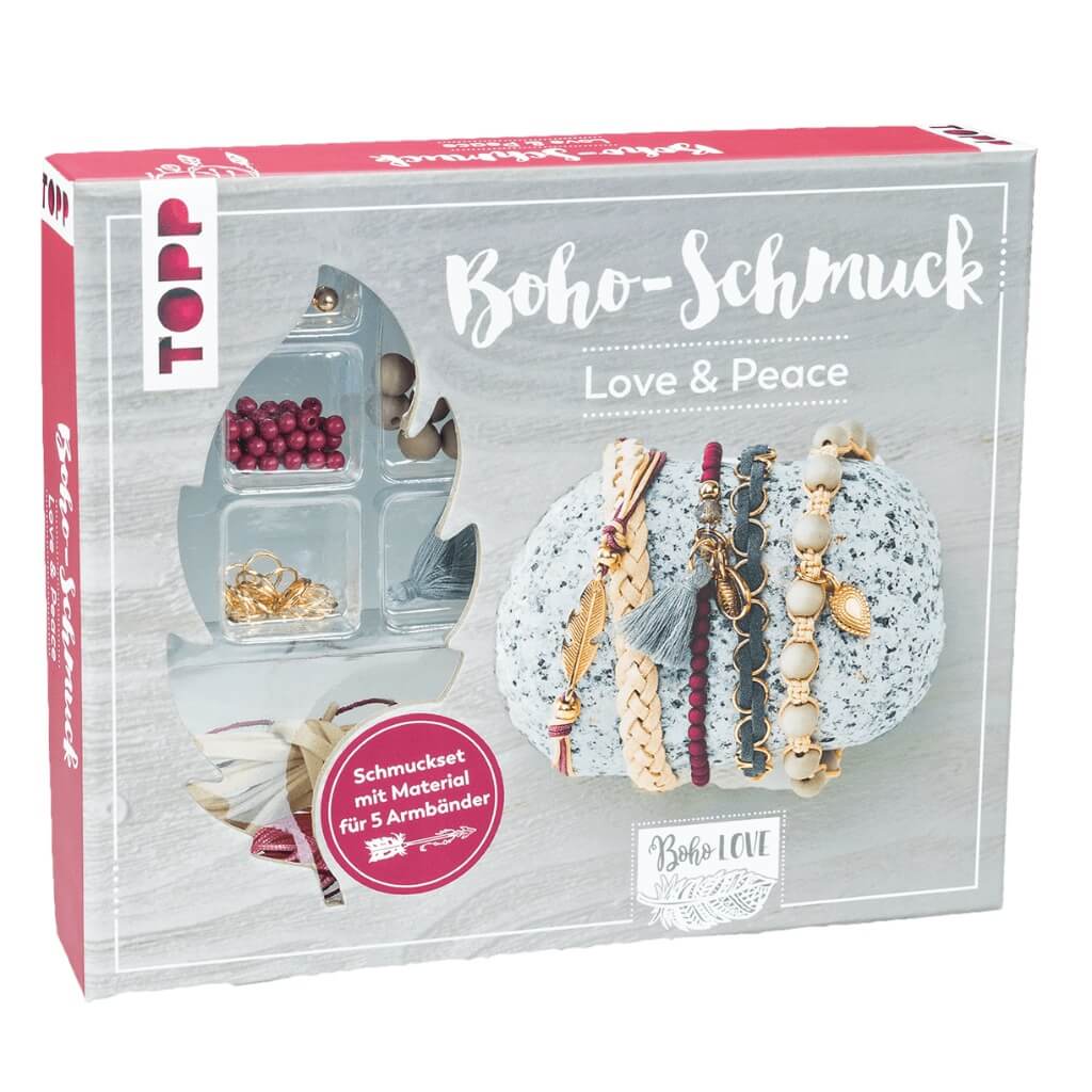 Topp TOPP Boho-Schmuck Love &amp; Peace - Schmuckset bei bei bei bei bei Lieblingsgarn