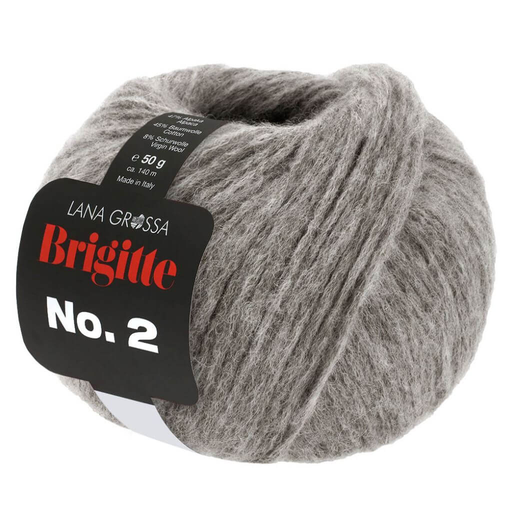 Lana Grossa 70 - Hellgrau Lana Grossa Brigitte No. 2 50 g Lieblingsgarn