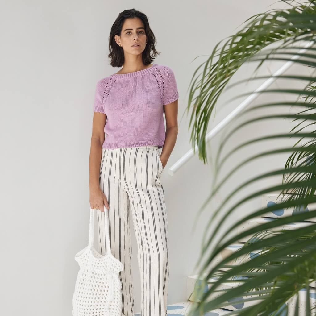 Lana Grossa Pattern T-Shirt mit Raglanärmeln Strickset - Lana Grossa (PDF) bei bei bei bei bei bei bei Lieblingsgarn