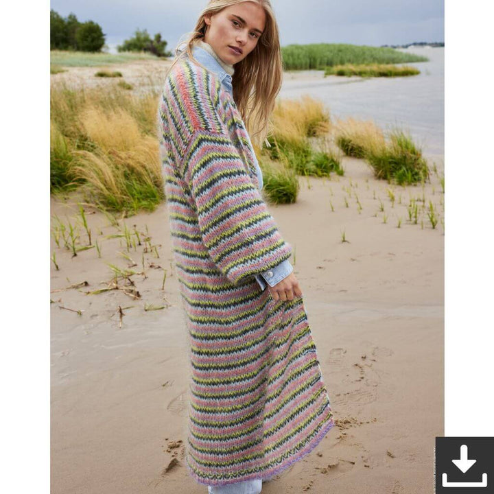Lana Grossa Pattern Lange Strickjacke Strickanleitung - Lana Grossa (PDF) bei bei bei bei bei bei Lieblingsgarn