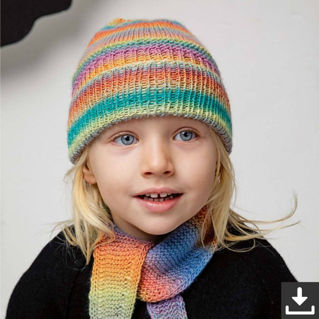 Lang Yarns Pattern Bunte Kinder Mütze Strickanleitung - Lang Yarns (PDF) bei bei bei bei Lieblingsgarn