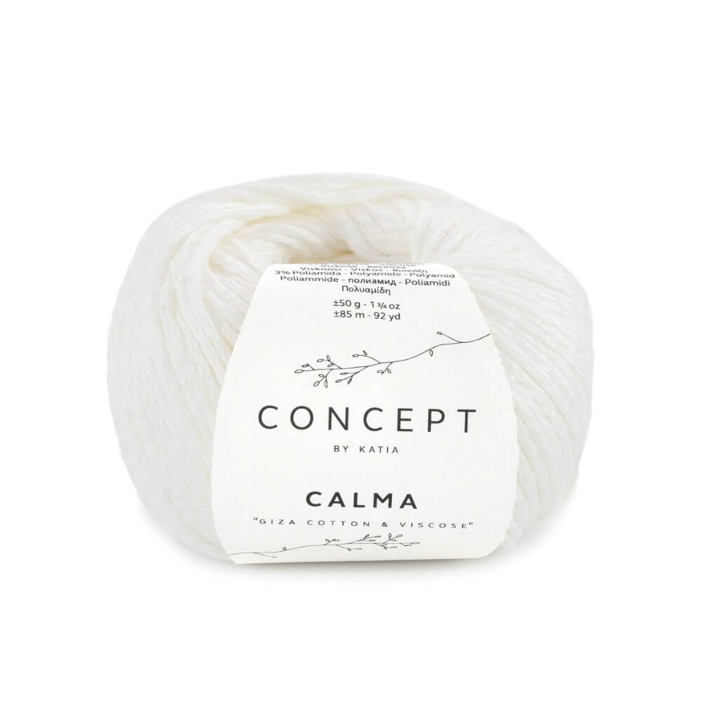 Katia Concept Calma, Farbe 50 Weiß – Baumwolle und Viskose bei Lieblingsgarn