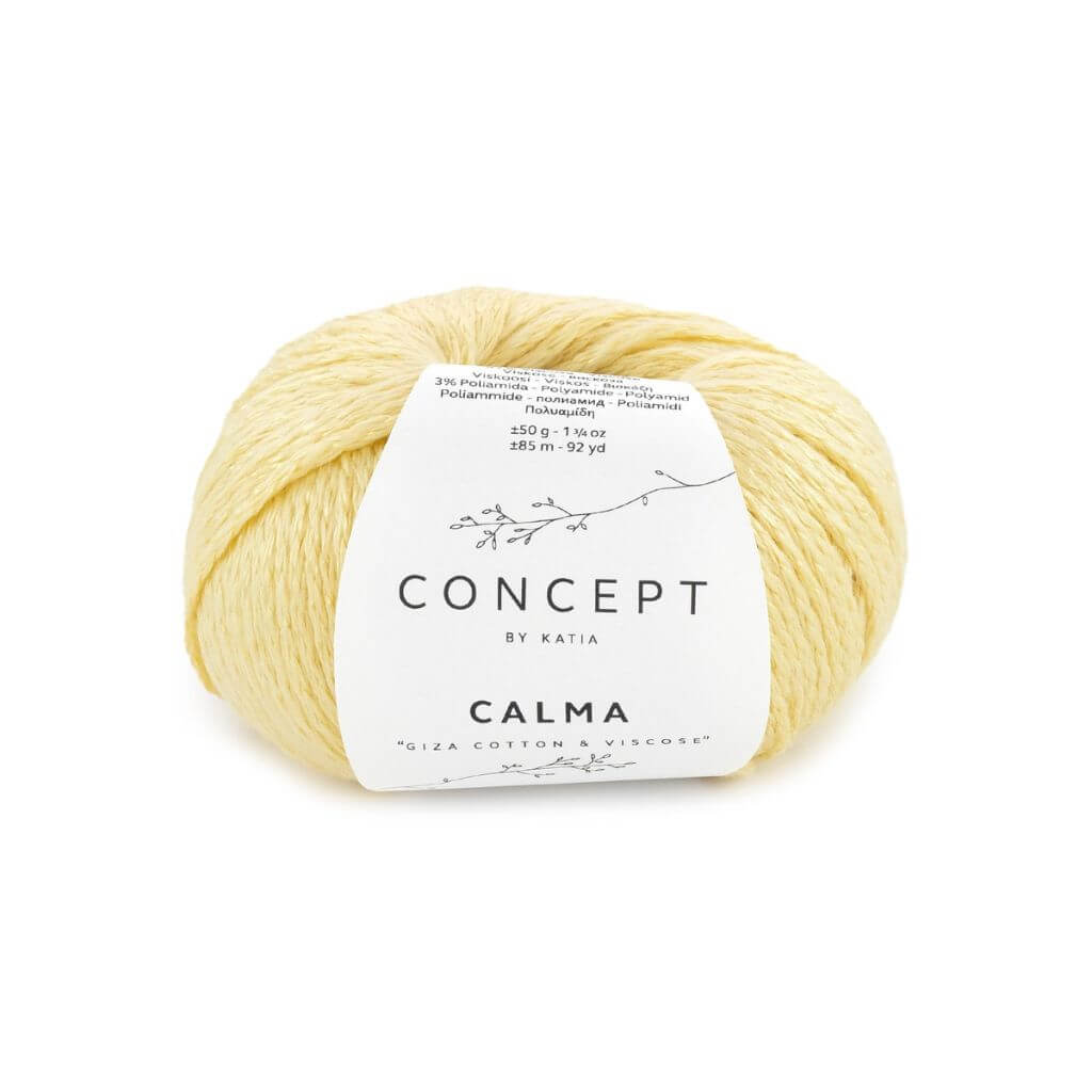 Katia Concept Calma, Farbe 57 Pastellgelb – Baumwolle und Viskose bei Lieblingsgarn
