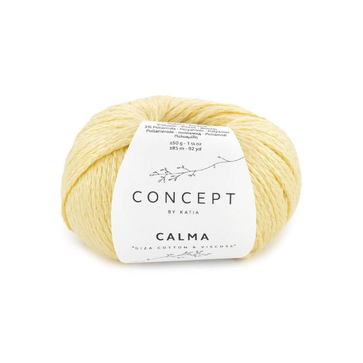 Katia Concept Calma, Farbe 57 Pastellgelb – Baumwolle und Viskose bei Lieblingsgarn