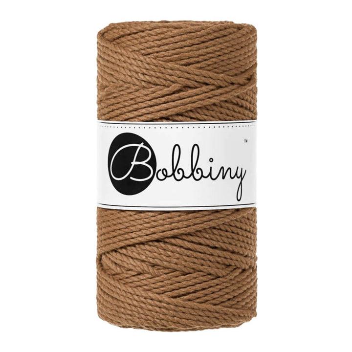 Bobbiny Makramee Garn 3mm gedreht, Farbe Caramel – Baumwolle bei Lieblingsgarn