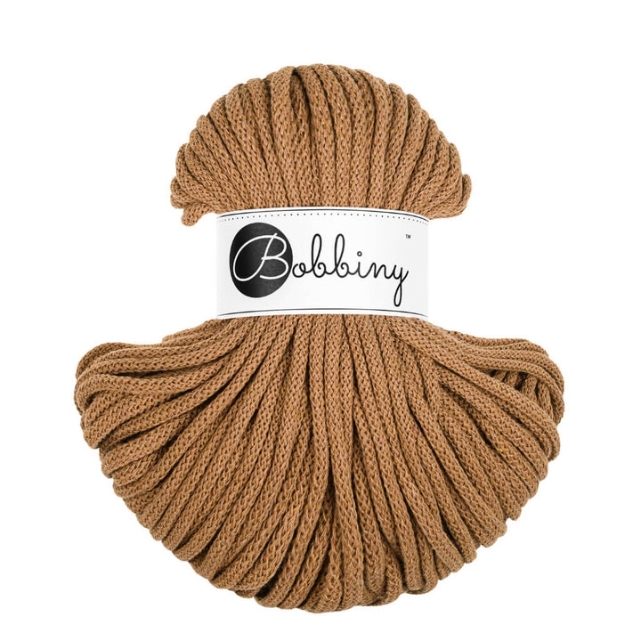 Bobbiny Premium Kordel 5 mm x 50 m, Farbe Caramel – Baumwolle bei Lieblingsgarn
