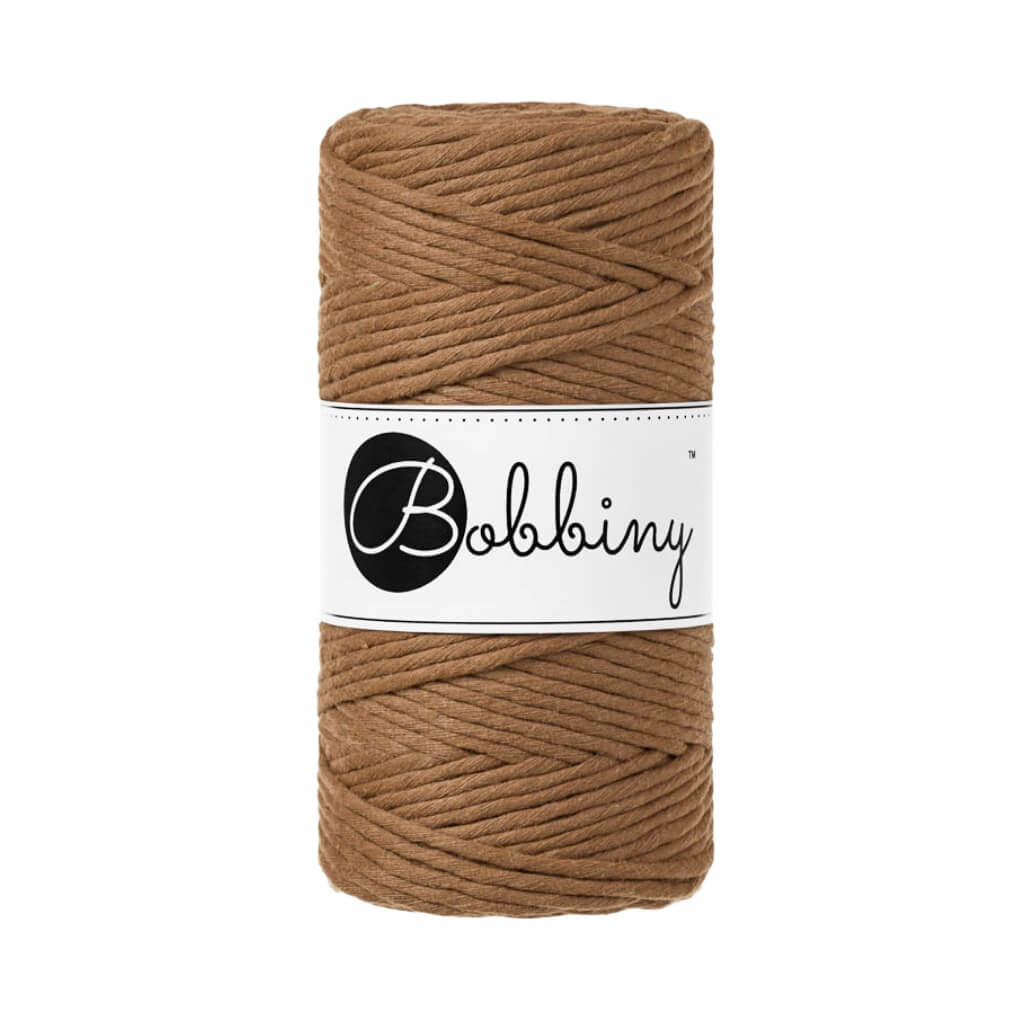 Bobbiny Makramee Garn 3mm, Farbe Caramel – Baumwolle bei Lieblingsgarn