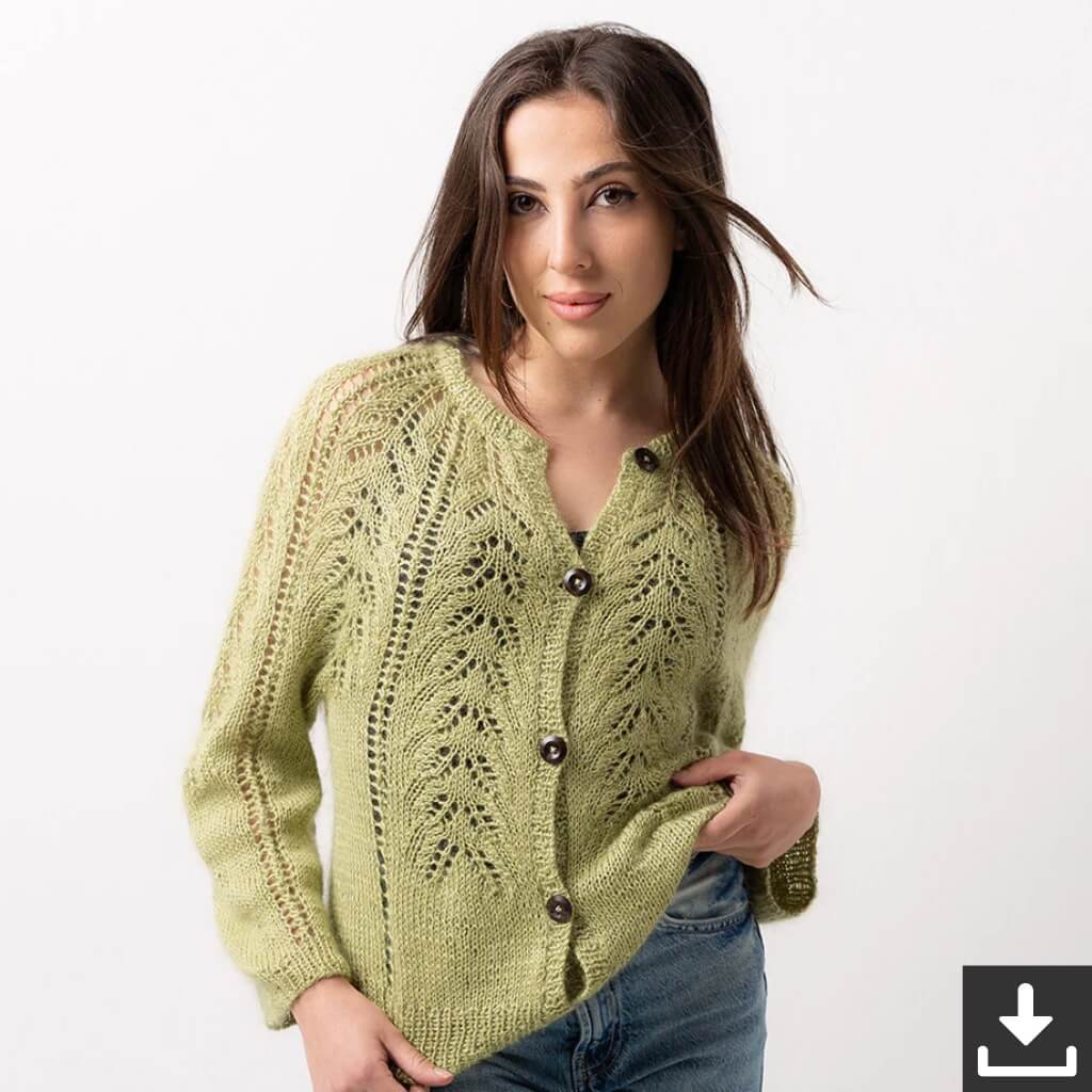Pascuali Pattern Strickjacke Eyed Fern Strickanleitung - Pascuali (PDF) bei bei bei bei bei bei bei bei Lieblingsgarn