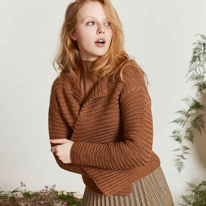 Lang Yarns Pattern Cardigan im Fischgrätmuster Strickanleitung - Lang Yarns (PDF) bei bei bei bei Lieblingsgarn