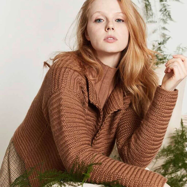 Lang Yarns Pattern Cardigan im Fischgrätmuster Strickanleitung - Lang Yarns (PDF) bei bei bei bei Lieblingsgarn