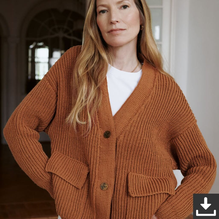 Lana Grossa Pattern Damen Cardigan Strickset - Lana Grossa (PDF) bei bei bei bei Lieblingsgarn