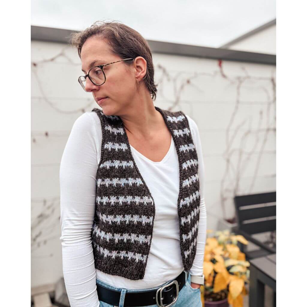 Carolin Balmes Pattern Friedas Mosaic Weste Strickanleitung - Carolin Balmes (PDF) bei bei bei bei Lieblingsgarn