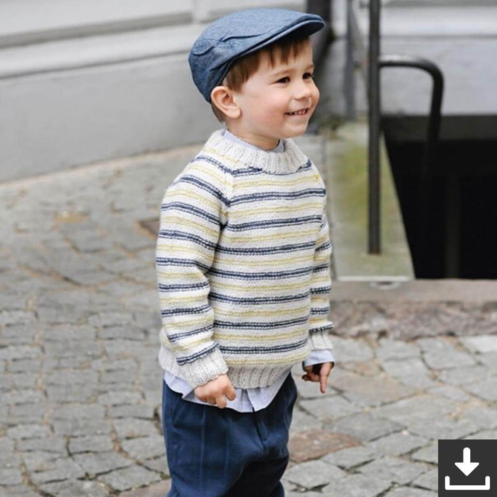 Sandnes Garn Pattern Kinder Streifenpullover Casey Strickanleitung - Sandnes Garn (PDF) bei bei bei bei Lieblingsgarn