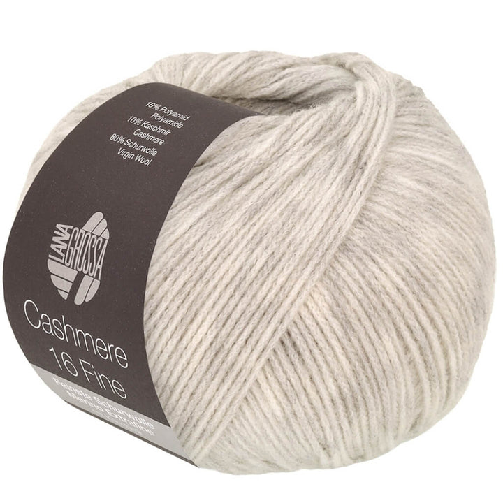 Lana Grossa Cashmere 16 Fine 50 g, Farbe 55 Silbergrau – Kaschmir, Merino und Polyamid bei Lieblingsgarn