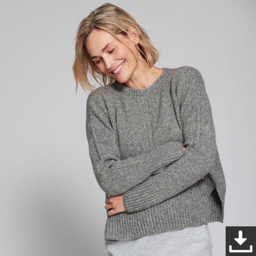 Lana Grossa Pattern Pullover mit Kaschmir Strickset - Lana Grossa (PDF) bei bei bei bei bei bei Lieblingsgarn