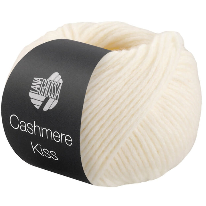 Lana Grossa Cashmere Kiss, Farbe 109 Weiß – Kaschmir und Merino bei Lieblingsgarn